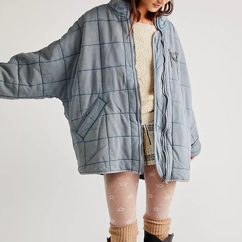 COPY - Dolman Quilted knit jacket by Free People.